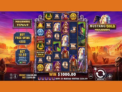 Видеослот Mustang Gold Megaways студии Pragmatic Play